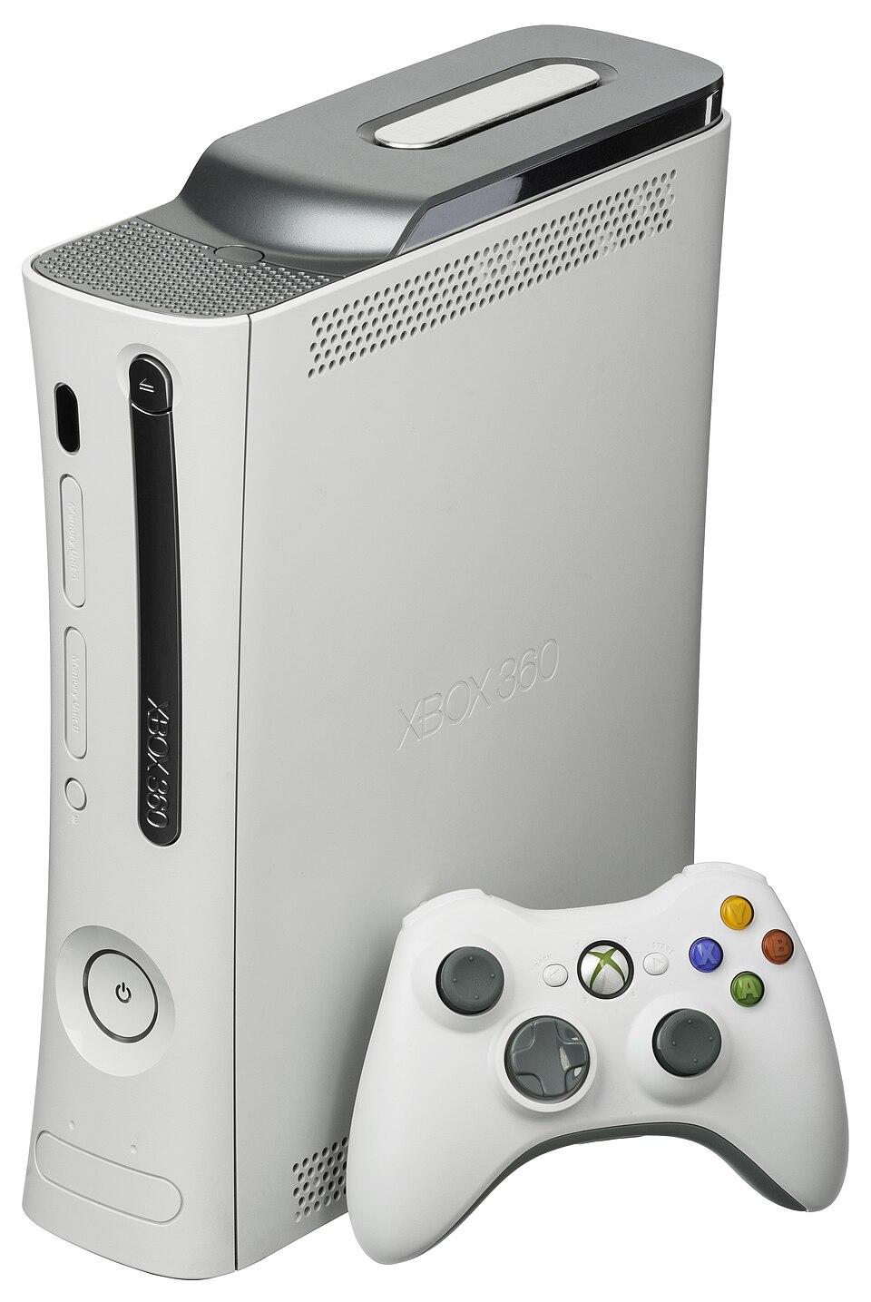 Xbox 360 con su mando inalámbrico